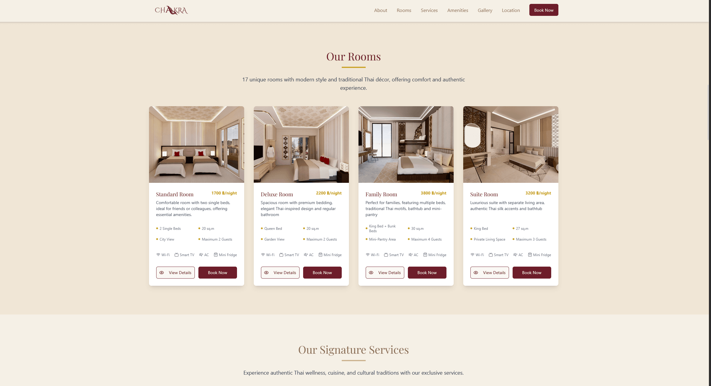 Chakra Hotel Booking Website